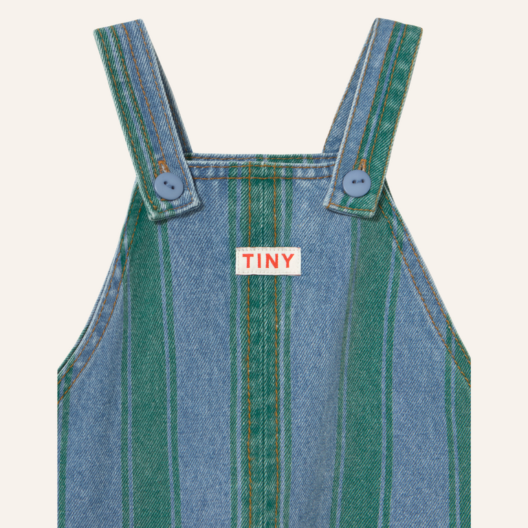 Tiny Cottons Tiny Cottons Retro Stripes Baby Denim Dungaree