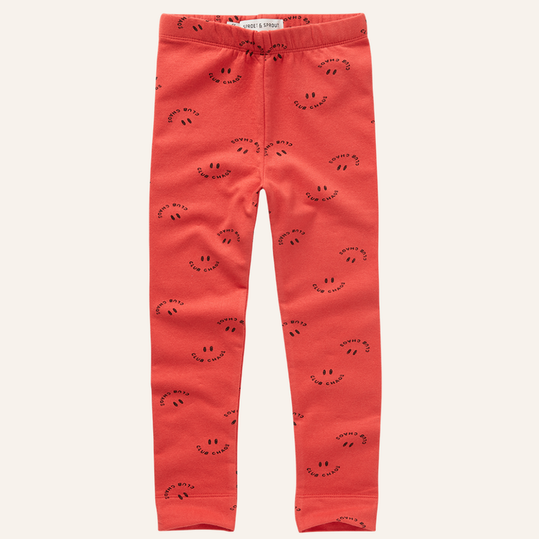 Sproet & Sprout Sproet&Sprout winter legging club chaos print - Vivid red
