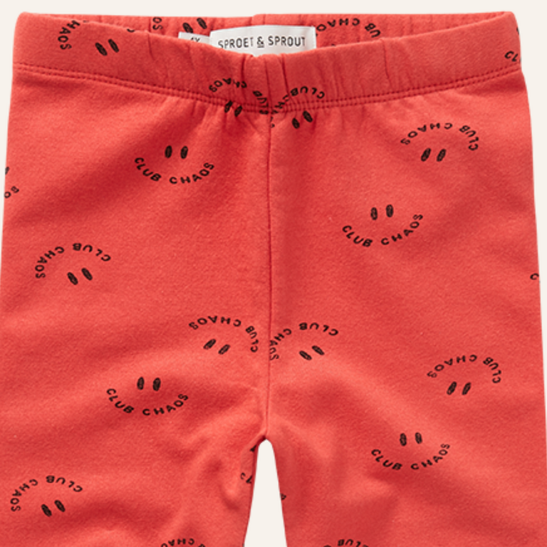 Sproet & Sprout Sproet&Sprout winter legging club chaos print - Vivid red