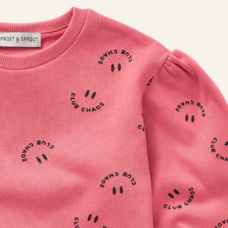 Sproet & Sprout Sproet&Sprout Sweatshirt Club chaos print pink - Bloom