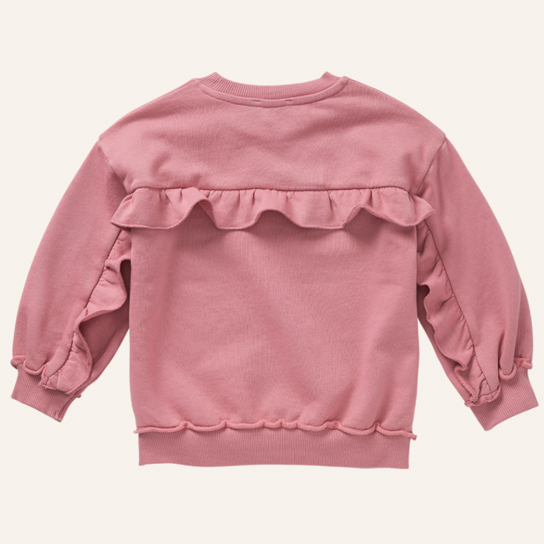 Sproet & Sprout Sproet&Sprout Sweatshirt ruffles back - Painters blush