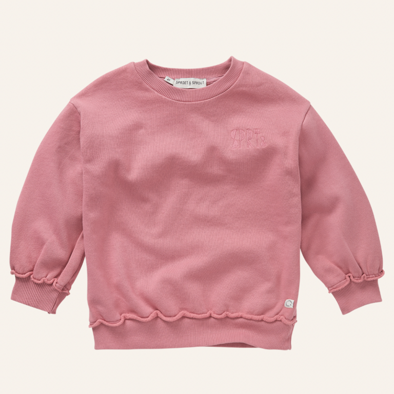 Sproet & Sprout Sproet&Sprout Sweatshirt ruffles back - Painters blush