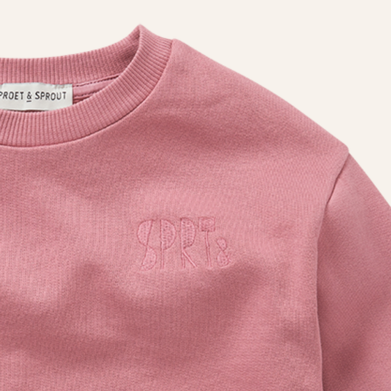 Sproet & Sprout Sproet&Sprout Sweatshirt ruffles back - Painters blush