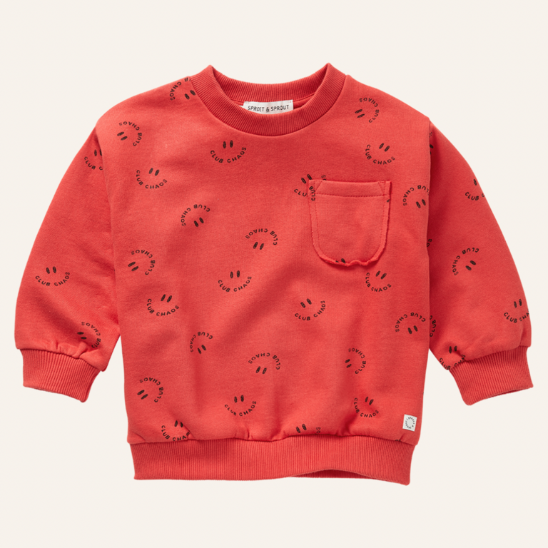 Sproet & Sprout Sproet&Sprout Sweatshirt Club chaos - Vivid red