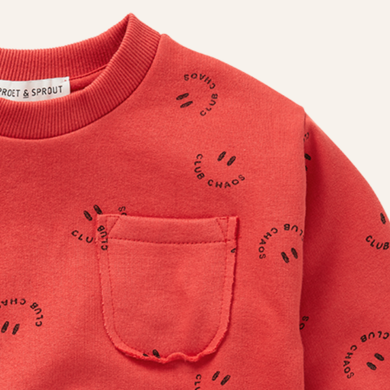 Sproet & Sprout Sproet&Sprout Sweatshirt Club chaos - Vivid red
