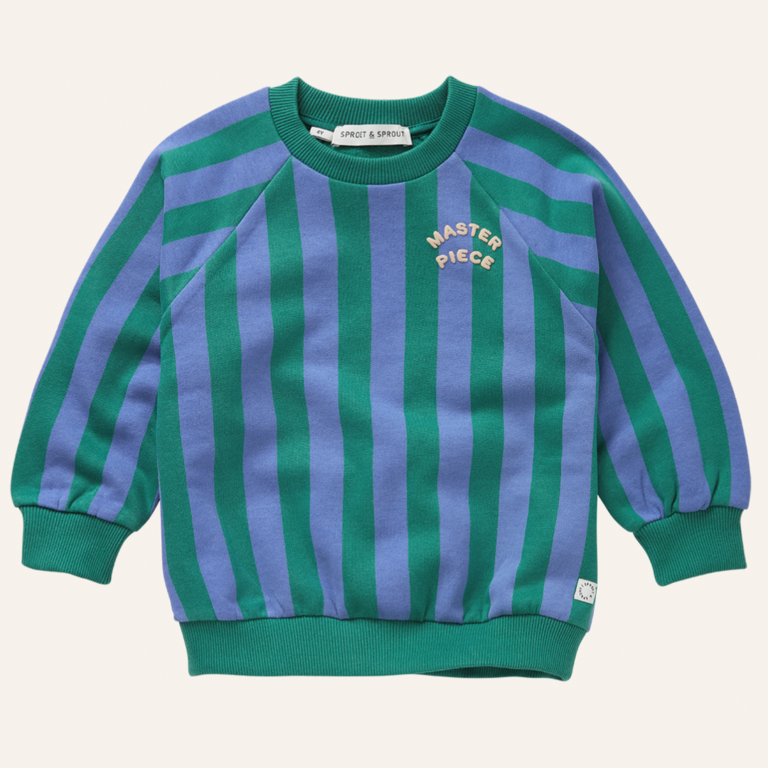 Sproet & Sprout Sproet&Sprout Sweatshirt Block stripes - Deep green