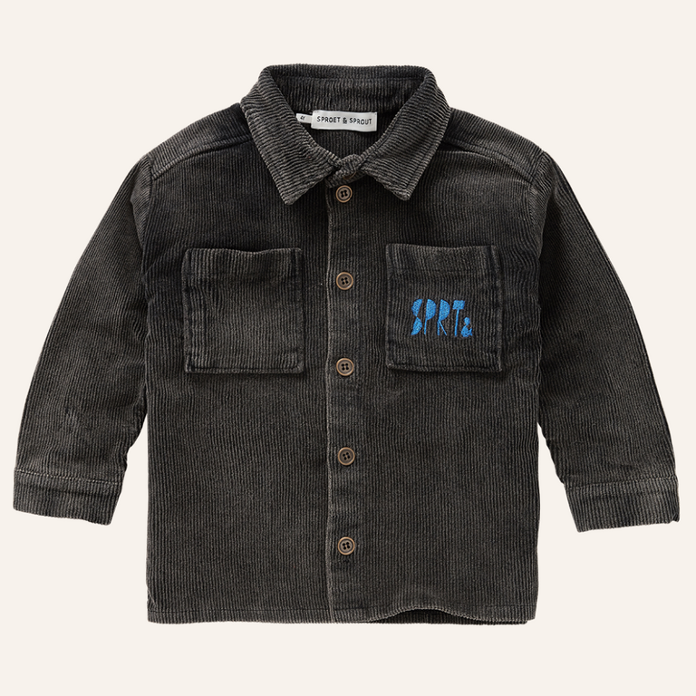 Sproet & Sprout Sproet&Sprout Corduroy shirt jacket - Washed black