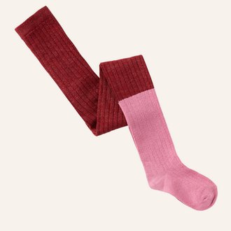 Sproet & Sprout Sproet&Sprout Tights colourblock - Red/garnet