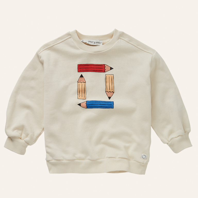 Sproet & Sprout Sproet&Sprout Sweatshirt Pencils - Ivory