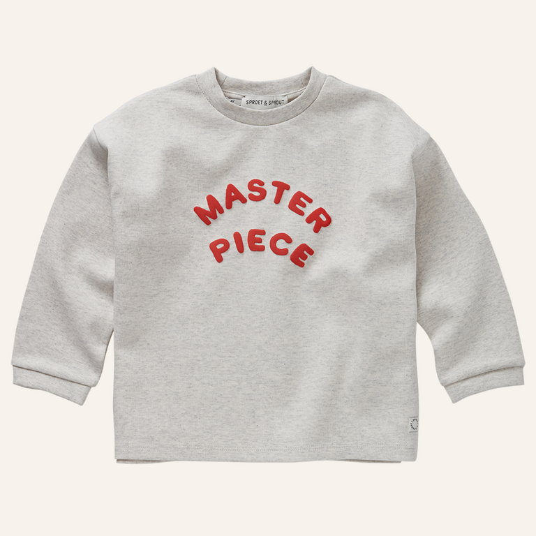 Sproet & Sprout Sproet&Sprout Sweatshirt Boxy LS Master piece - Grey