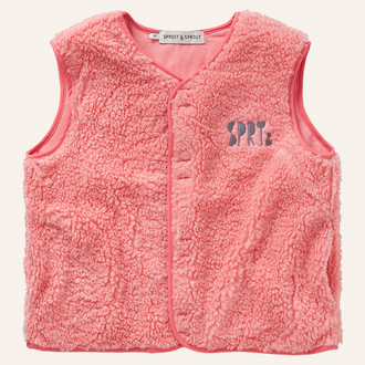 Sproet & Sprout Sproet&Sprout Loose teddy gilet - Bloom