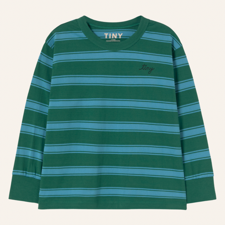 Tiny Cottons Tiny Cottons Retro Stripes Sleeve Tee | Green