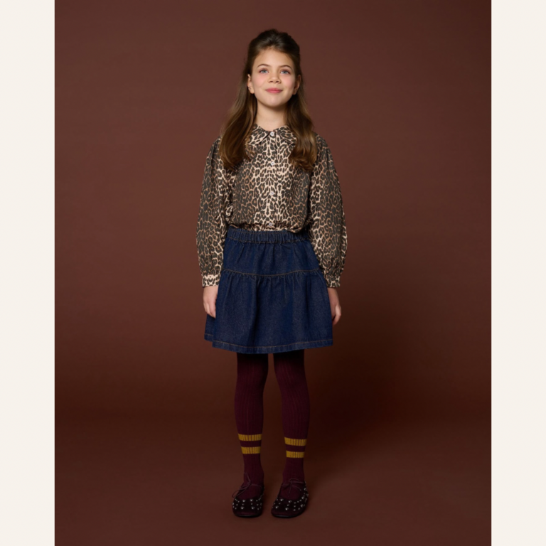 Petit Blush Petit Blush Collar blouse - Leopard