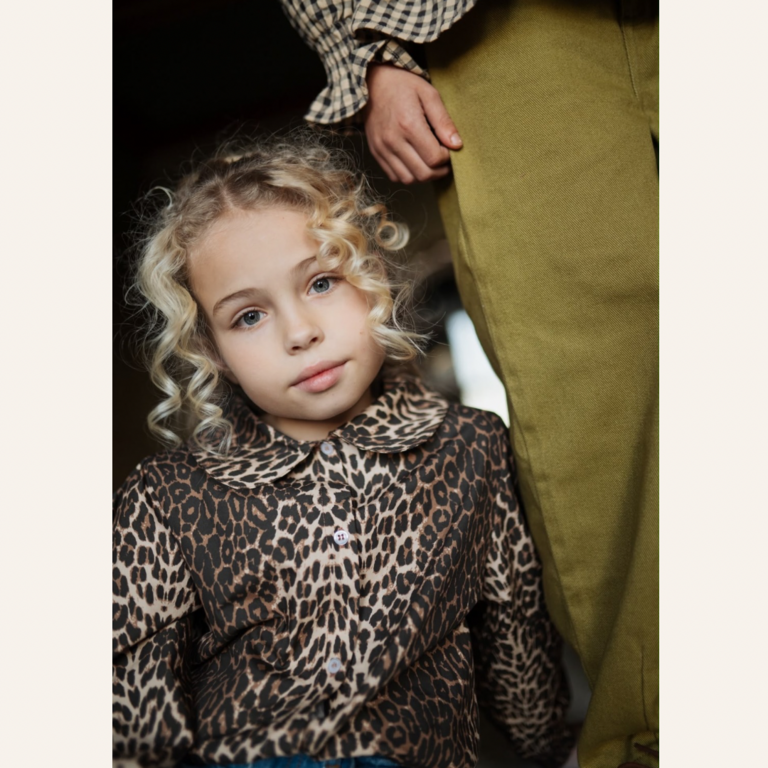 Petit Blush Petit Blush Collar blouse - Leopard