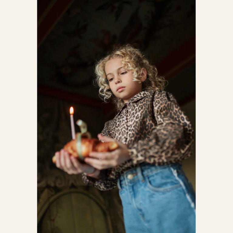 Petit Blush Petit Blush Collar blouse - Leopard