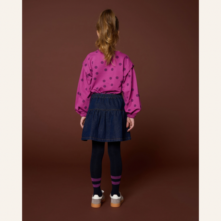 Petit Blush Petit Blush Carly sweater dots - Deep orchid