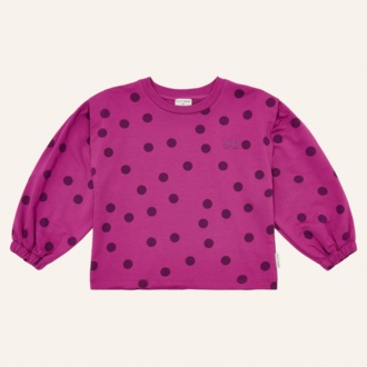 Petit Blush Petit Blush Carly sweater dots - Deep orchid