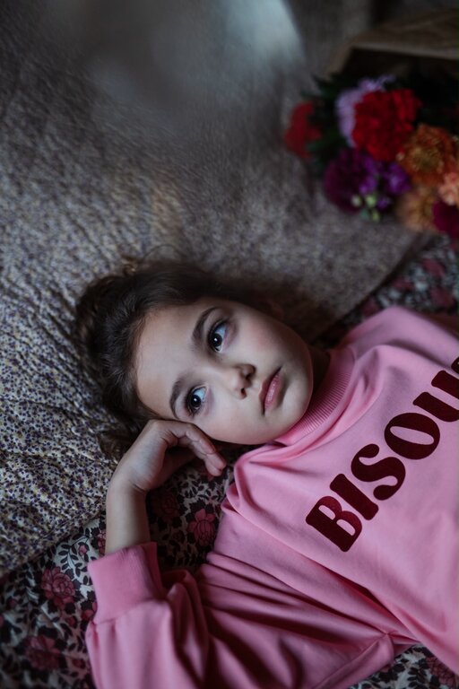 Petit Blush Petit Blush Easy sweater Bisous - Rose