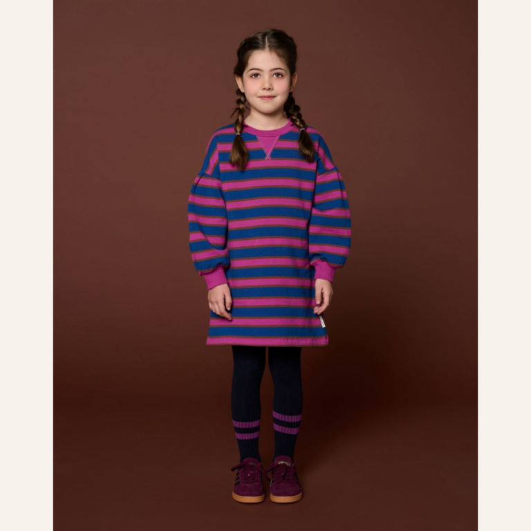 Petit Blush Petit Blush Sweater dress bisous - Stripe