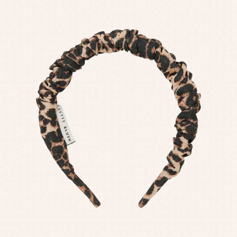 Petit Blush Petit Blush smocked headband - Leopard