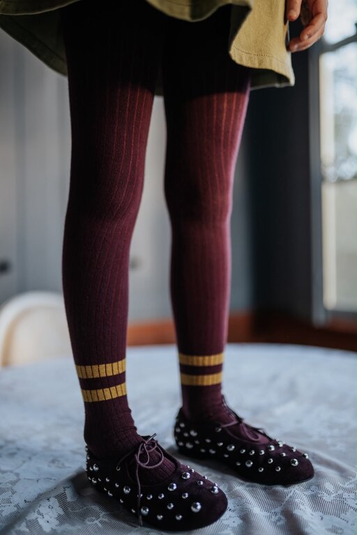Petit Blush Petit Blush Tights - Fig/Khaki
