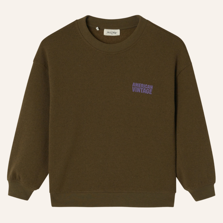 American Vintage American Vintage kid sweat-shirt Evona - Overdyed wood