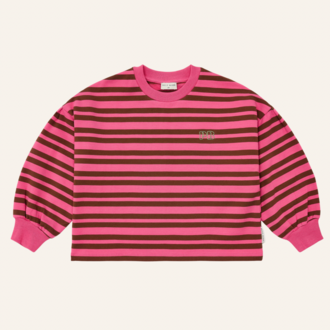 Petit Blush Petit Blush Easy sweater stripe - Pink/brown