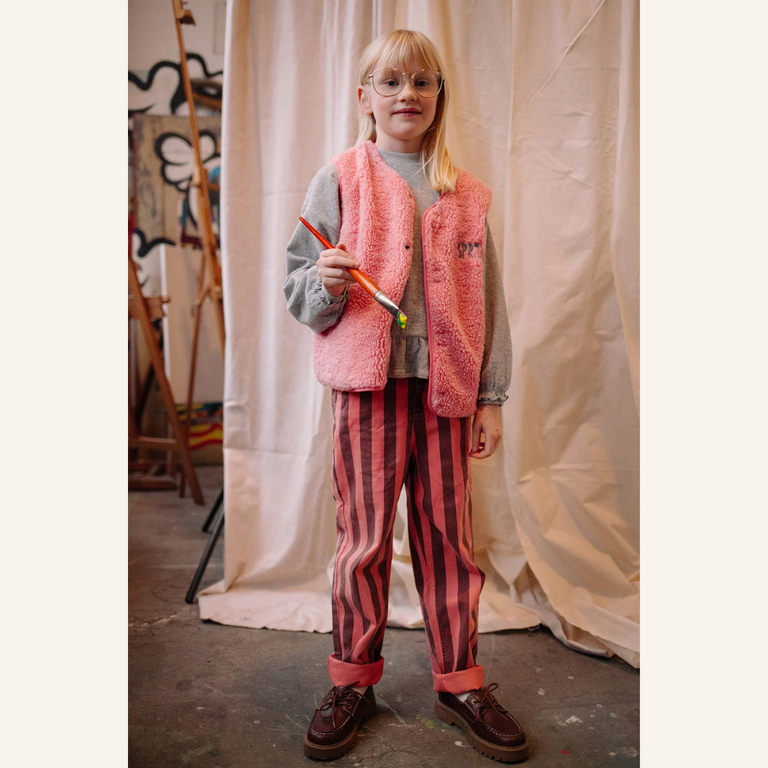 Sproet & Sprout Sproet&Sprout Loose teddy gilet - Bloom