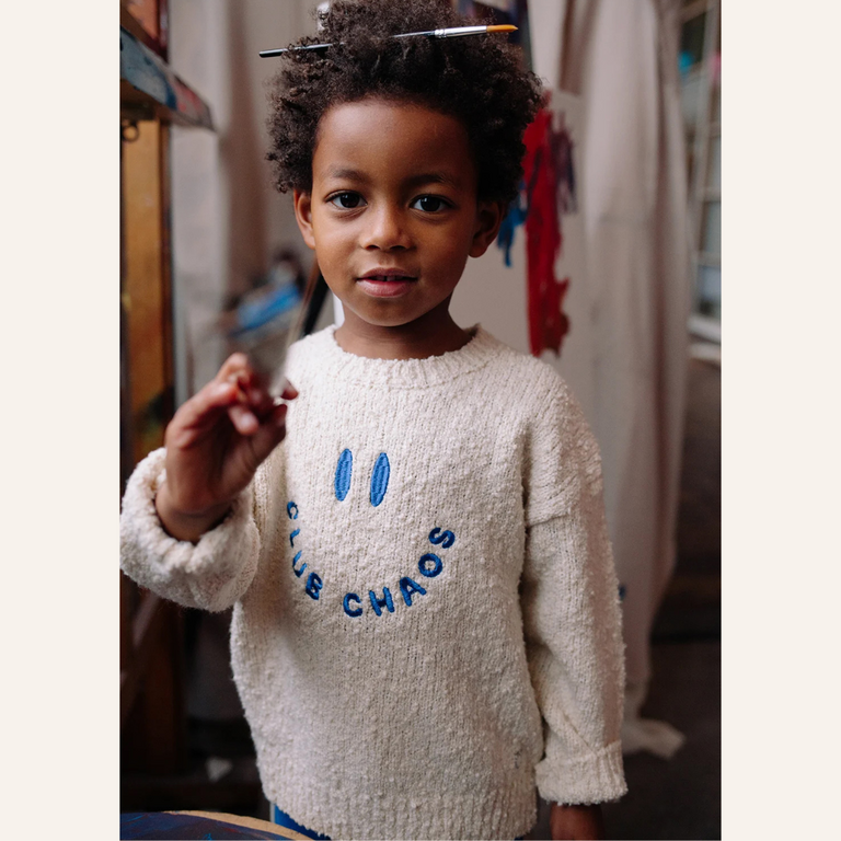 Sproet & Sprout Sproet&Sprout Sweater bouncle club chaos - Ivory