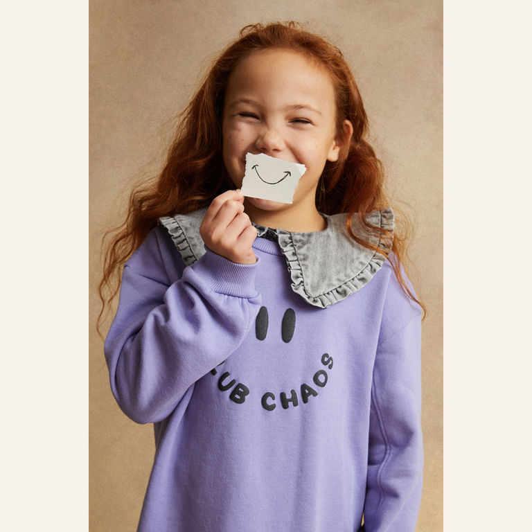 Sproet & Sprout Sproet&Sprout Sweat dress club chaos - Crayon cloud