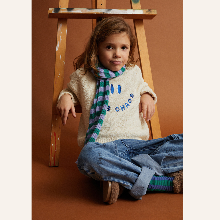 Sproet & Sprout Sproet&Sprout Sweater bouncle club chaos - Ivory