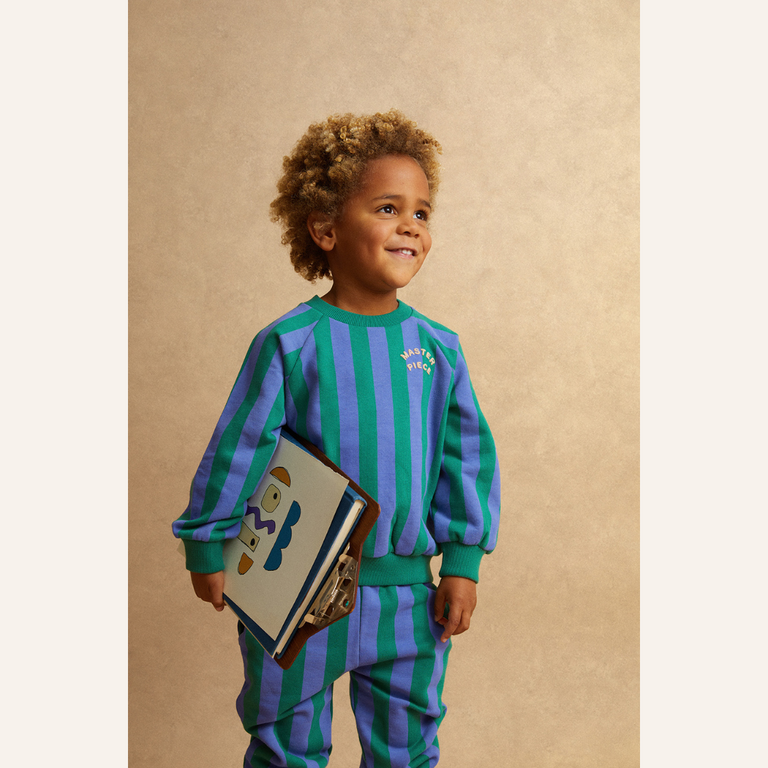 Sproet & Sprout Sproet&Sprout Sweatshirt Block stripes - Deep green