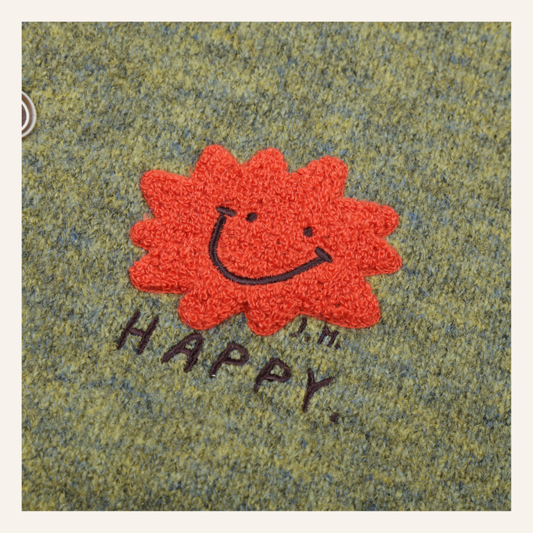 Jelly Mallow Jelly Mallow Two-Tone Knit Cardigan