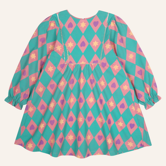 Jelly Mallow Jelly Mallow Heart Argyle All-Over Dress