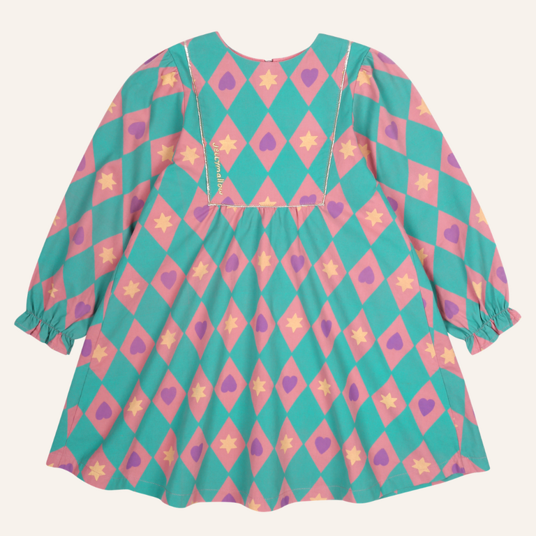 Jelly Mallow Jelly Mallow Heart Argyle All-Over Dress