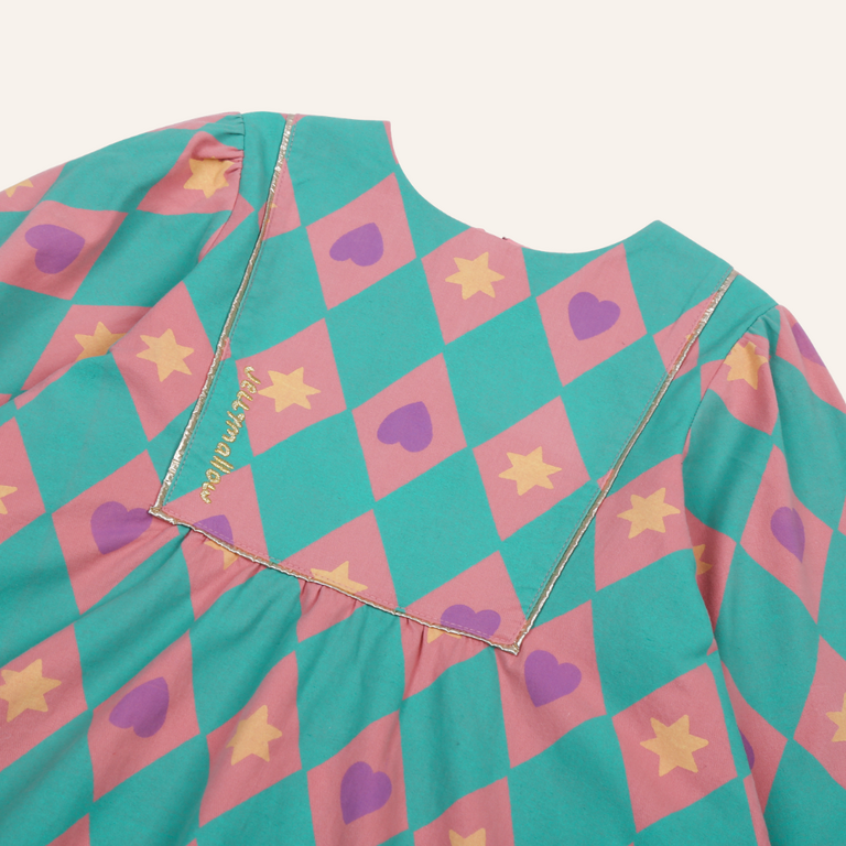 Jelly Mallow Jelly Mallow Heart Argyle All-Over Dress