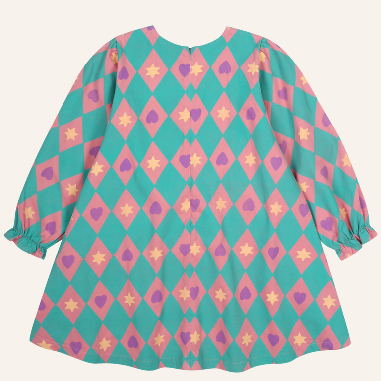 Jelly Mallow Jelly Mallow Heart Argyle All-Over Dress