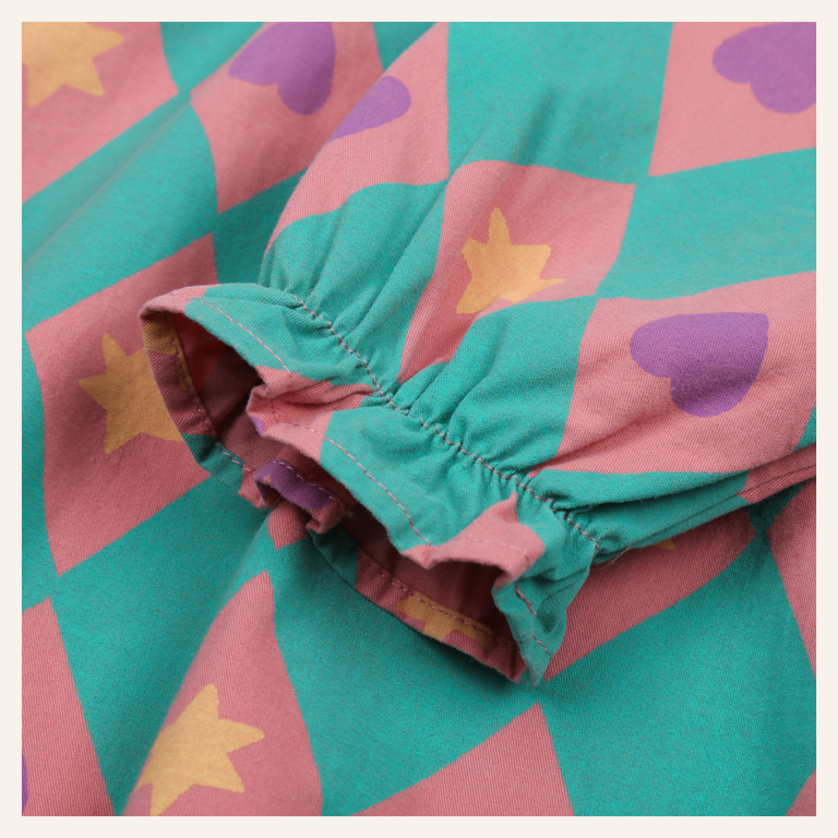 Jelly Mallow Jelly Mallow Heart Argyle All-Over Dress