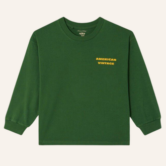 American Vintage AMV Fizvalley T-shirt Longsleeve | Vintage Foliage