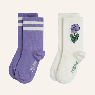 Mini Rodini Mini Rodini Viola stripe 2-pack socks - Multi