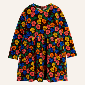 Mini Rodini Mini Rodini Violas velour Dress - Multi