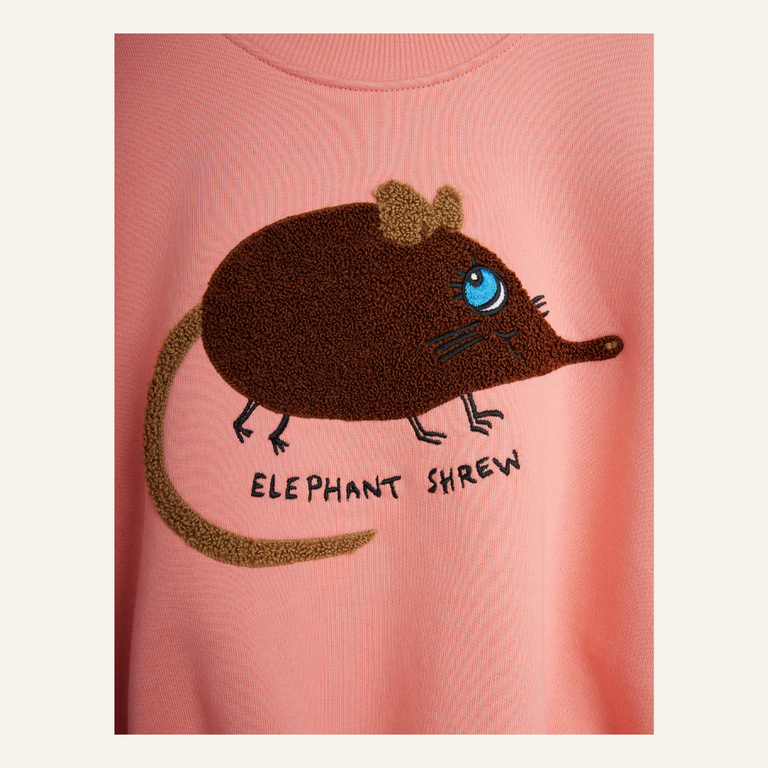 Mini Rodini Mini Rodini Elephant Shrew Chenille sweatshirt - Pink