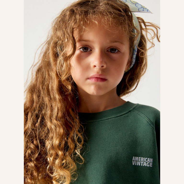 American Vintage AMV kid sweatshirt Izubird - Vintage Cedar