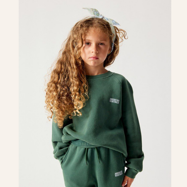 American Vintage AMV kid sweatshirt Izubird - Vintage Cedar