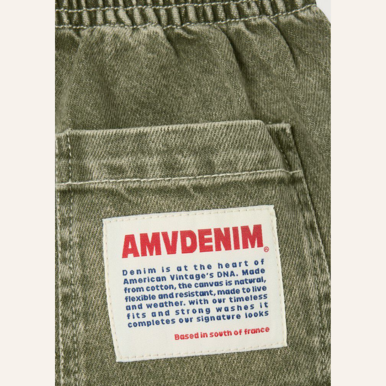 American Vintage AMV Kid Pants Jogger Uzatown - Olive