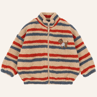 Konges Sløjd Konges Sløjd Jody Teddy Jacket - Tangerine Stripe