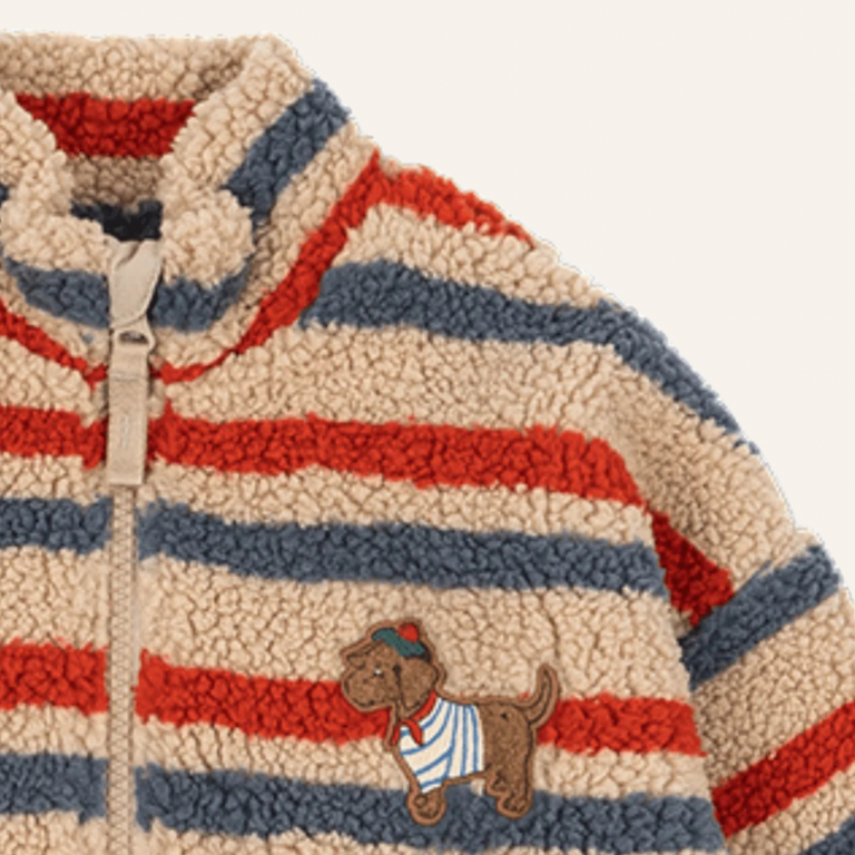 Konges Sløjd Konges Sløjd Jody Teddy Jacket - Tangerine Stripe