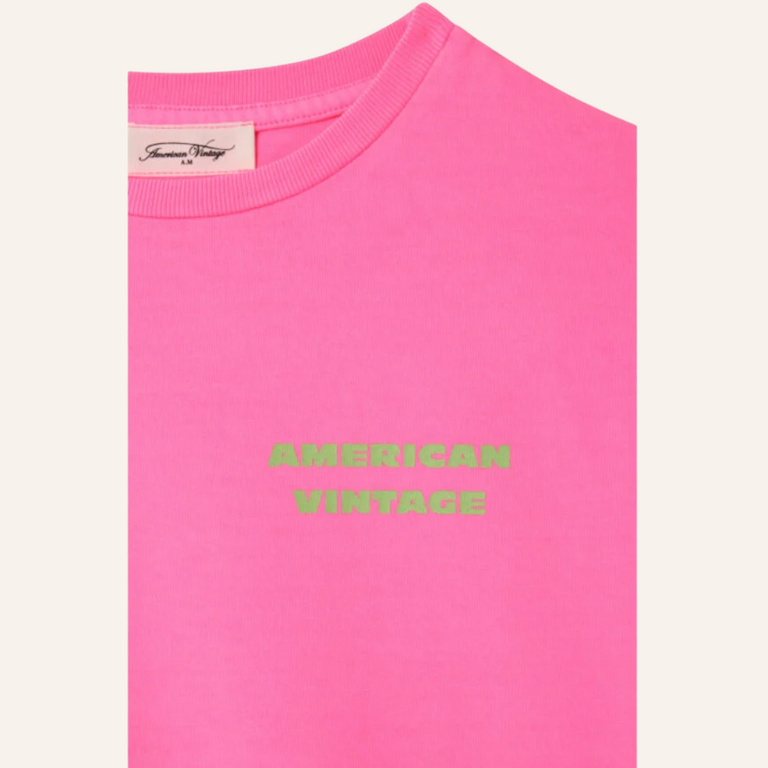 American Vintage AMV Kid t-shirt Fizvalley - Rose Fluo