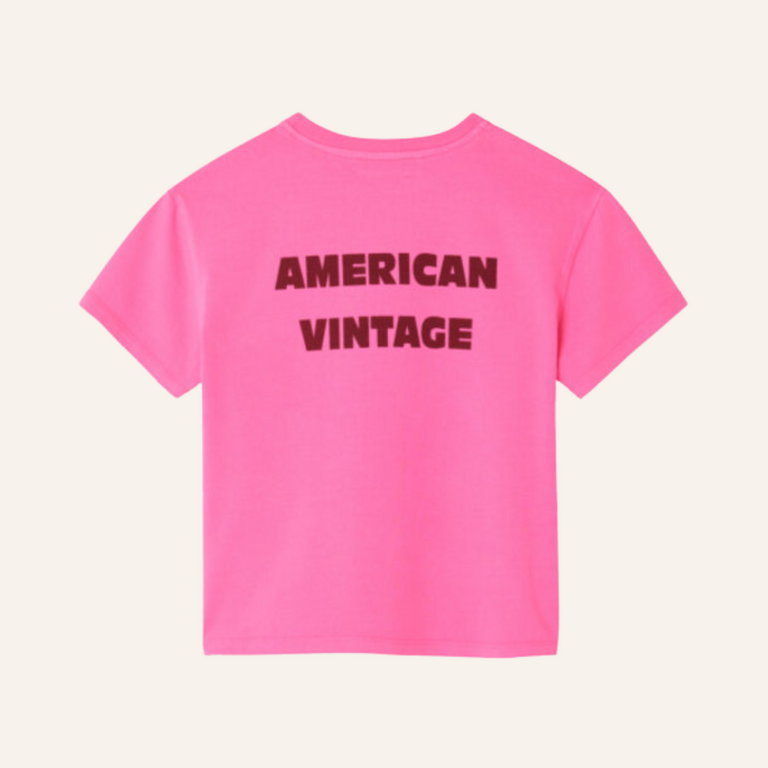 American Vintage AMV Kid t-shirt Fizvalley - Rose Fluo