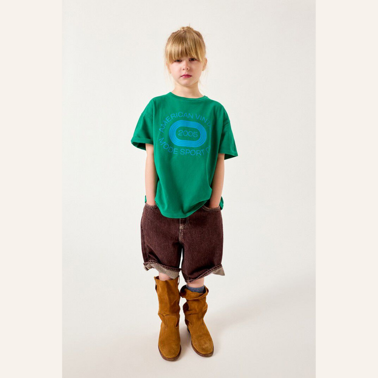 American Vintage AMV Kid t-shirt Fizvalley - Vintage Mint